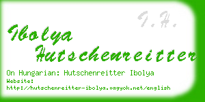 ibolya hutschenreitter business card